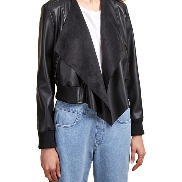 French Connection Women's Vegan Leather Jacket size 6 - Picture 1 of 1